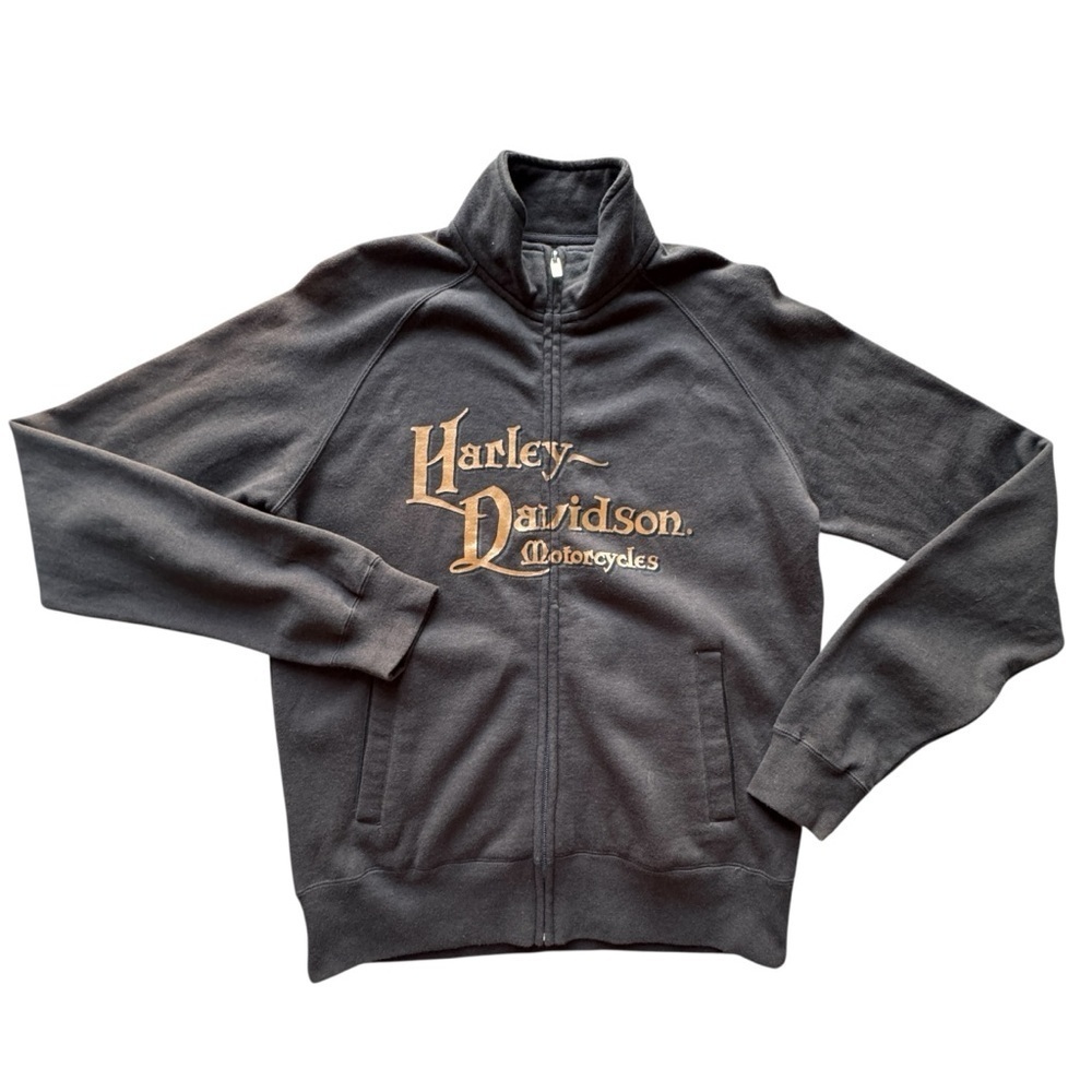 HARLEY DAVIDSON Women’s Graphic Full  Zip Sweatshirt Mock Neck Myrtle Beach Med